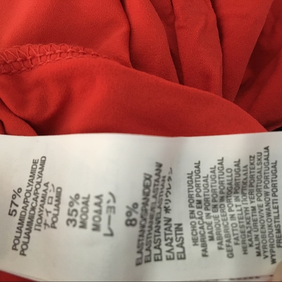 🔴 Vtg orange Zara turtleneck short sleeved top - Picture 8 of 8